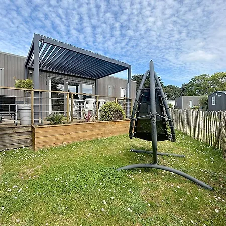 Mobil-home Luxueux A Jullouville, 200m Plage, Piscine Chauffee, Pour 6 Personnes - Fr-1-361a-73 瑞卢维尔莱潘